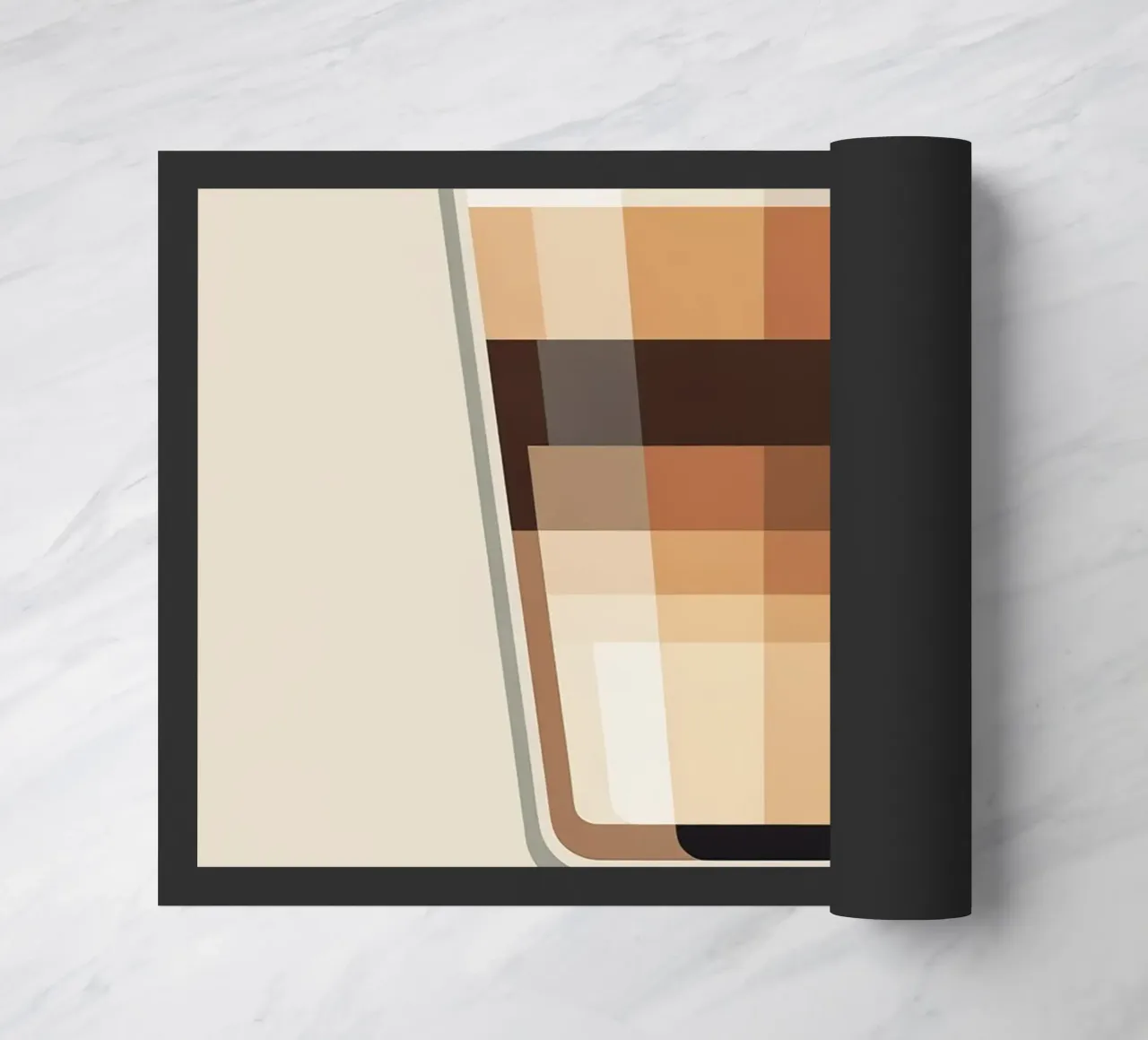 doorsnede van een cappuccino deurmat van LIFESTYLE OBJECTS