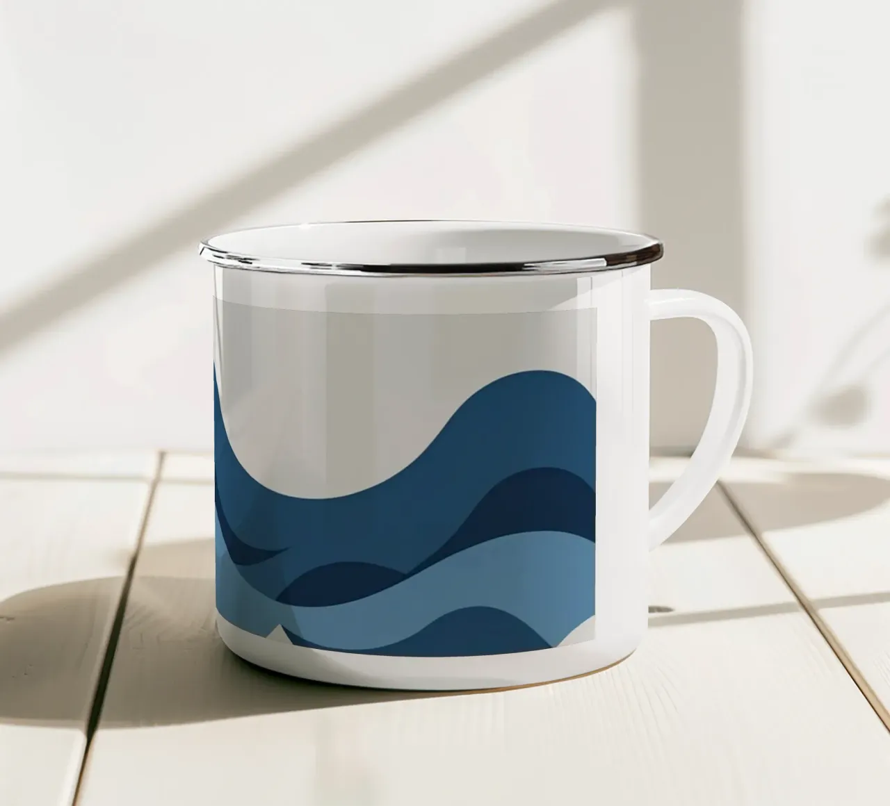 Tre forme d'onda tazza in smalto da LIFESTYLE OBJECTS