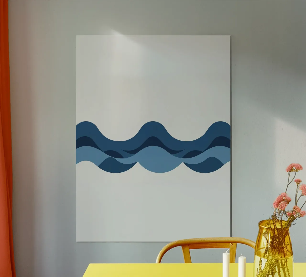 Drie golfvormen poster van LIFESTYLE OBJECTS