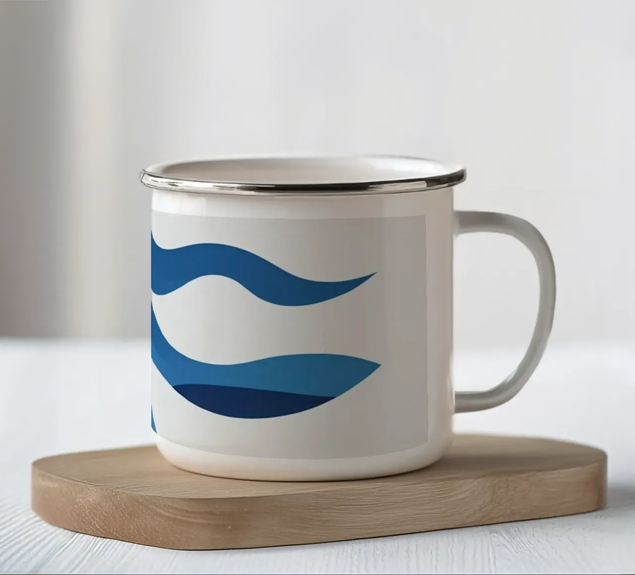 Tre forme d'onda tazza in smalto da LIFESTYLE OBJECTS