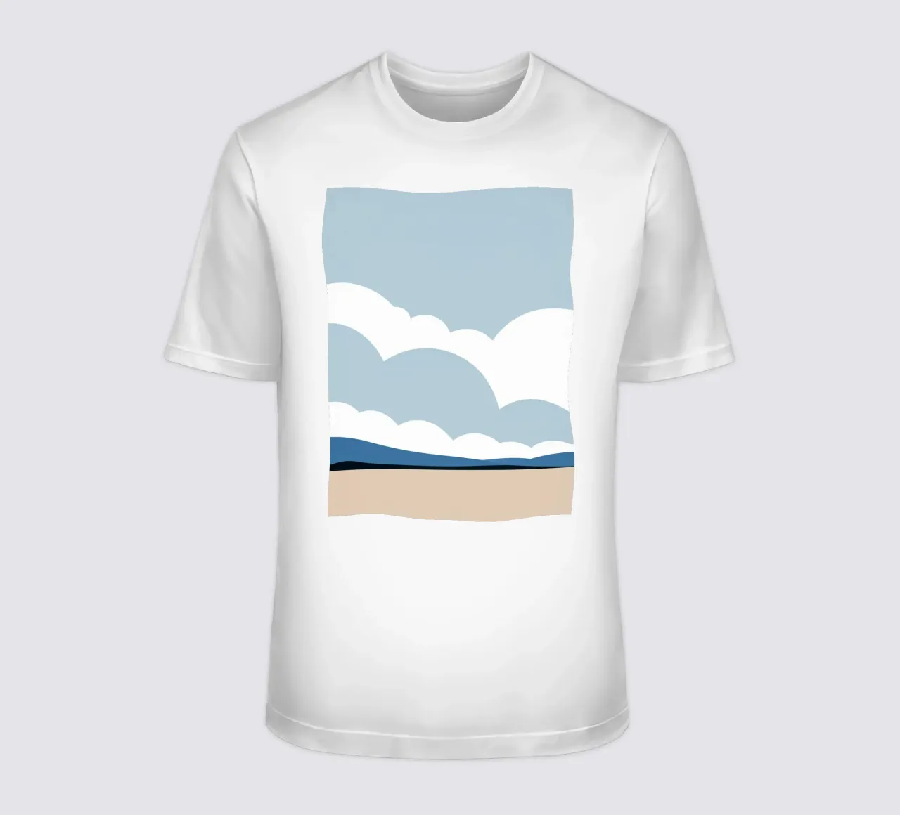 Semplice linea orizzontale che divide la composizione t-shirt da LIFESTYLE OBJECTS