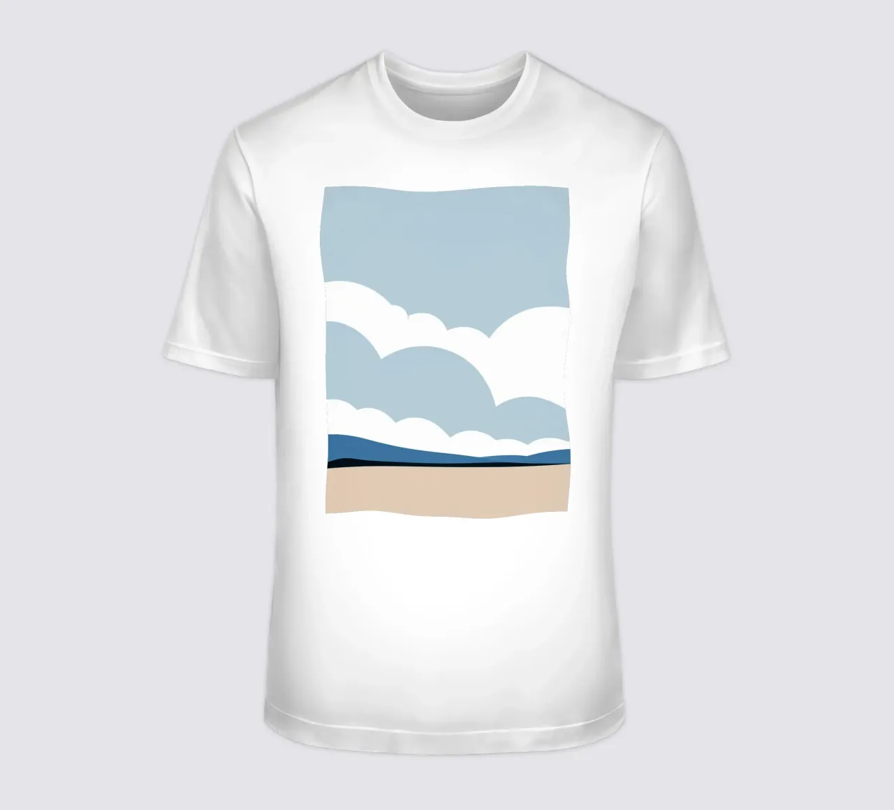 Semplice linea orizzontale che divide la composizione t-shirt da LIFESTYLE OBJECTS