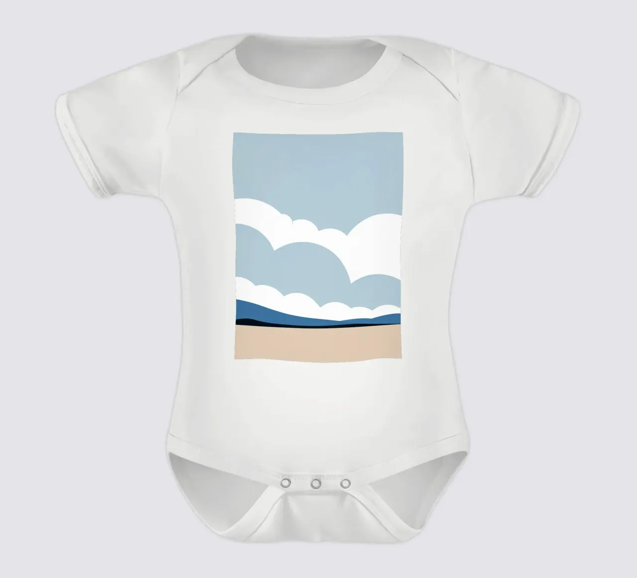 Semplice linea orizzontale che divide la composizione body neonato maniche corte da LIFESTYLE OBJECTS