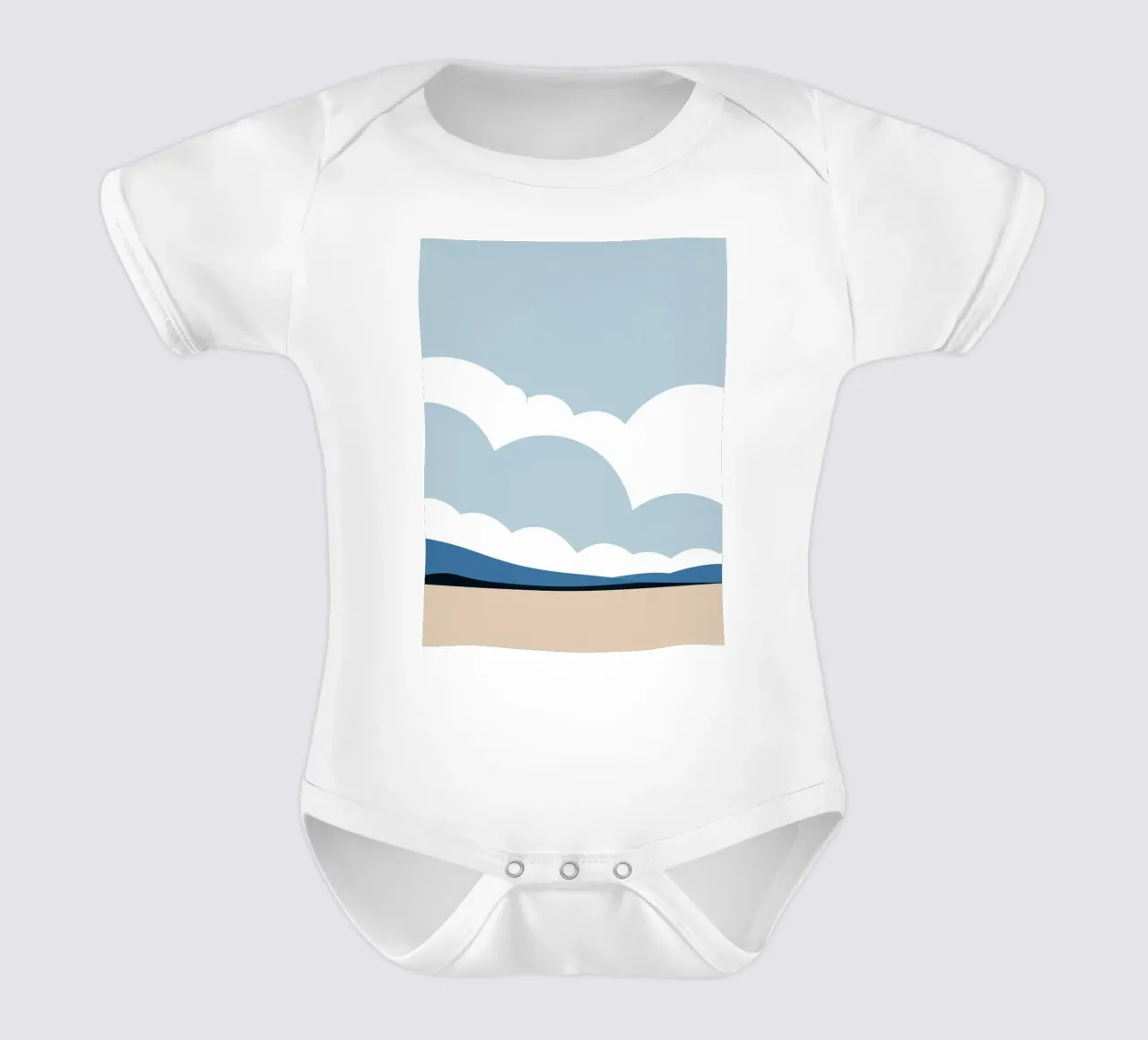 Semplice linea orizzontale che divide la composizione body neonato maniche corte da LIFESTYLE OBJECTS