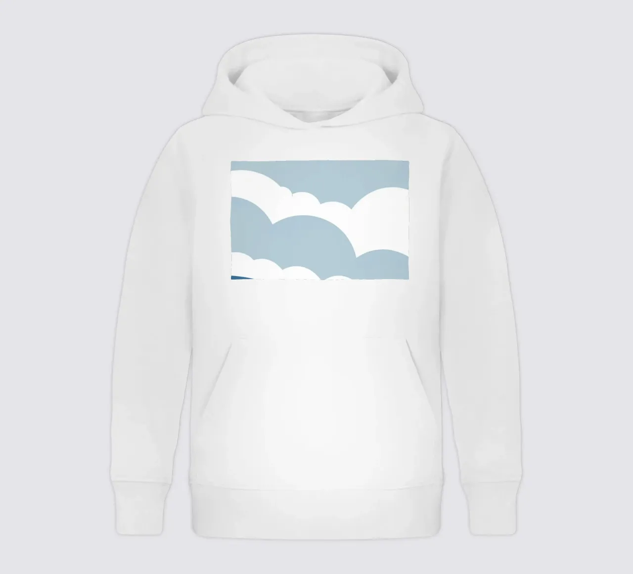 Semplice linea orizzontale che divide la composizione felpa bambino con cappuccio da LIFESTYLE OBJECTS