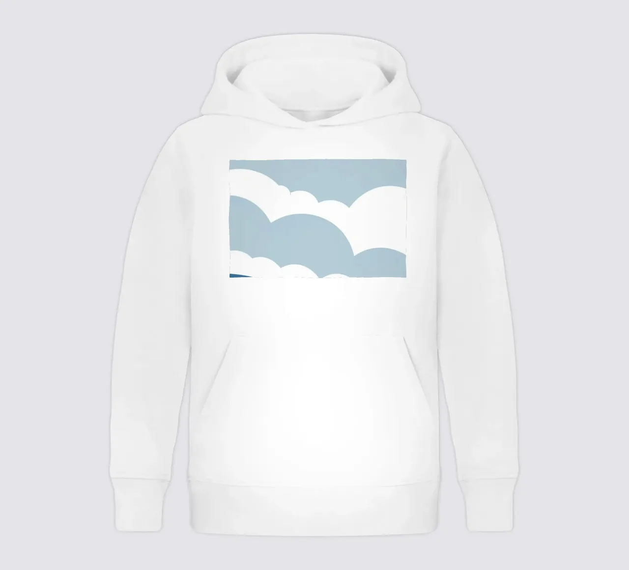 Semplice linea orizzontale che divide la composizione felpa bambino con cappuccio da LIFESTYLE OBJECTS