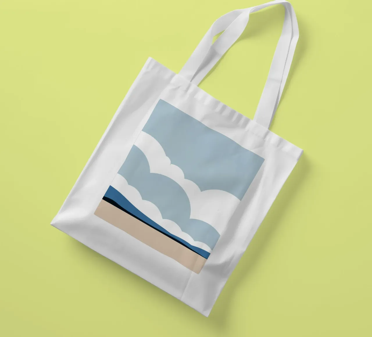 Semplice linea orizzontale che divide la composizione borsa in juta da LIFESTYLE OBJECTS