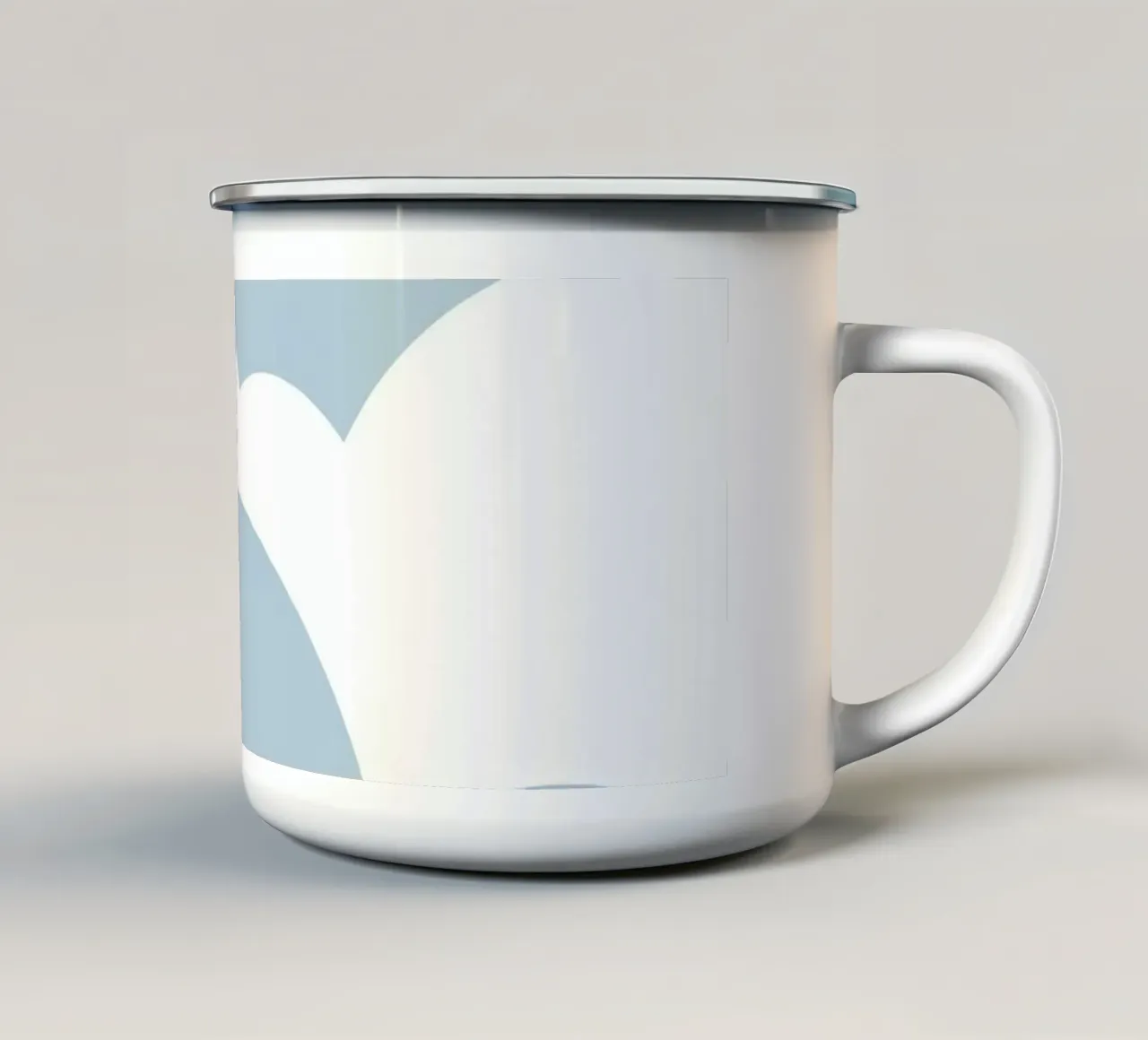 Semplice linea orizzontale che divide la composizione tazza in smalto da LIFESTYLE OBJECTS