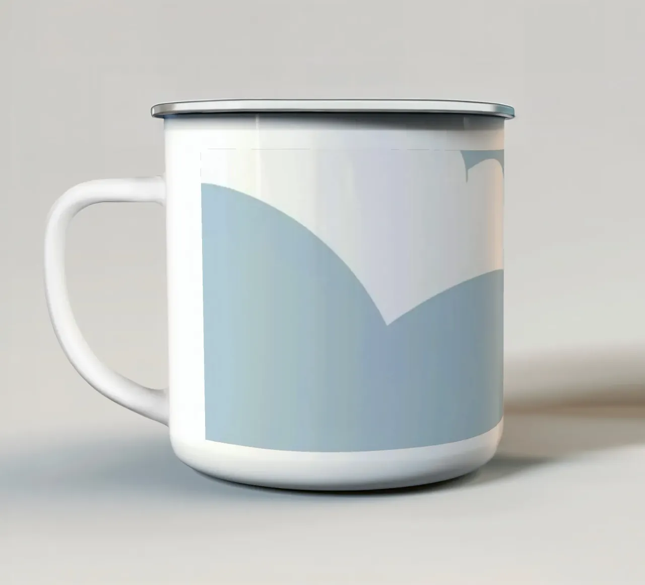 Semplice linea orizzontale che divide la composizione tazza in smalto da LIFESTYLE OBJECTS
