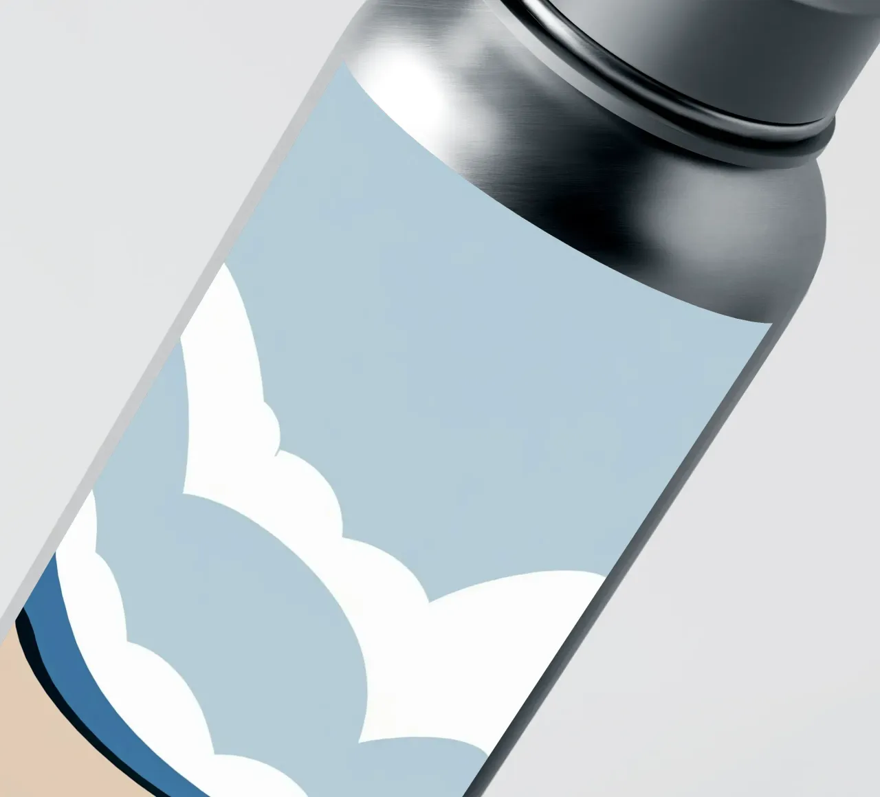 Eenvoudige horizontale lijn die compositie verdeelt sticker van LIFESTYLE OBJECTS