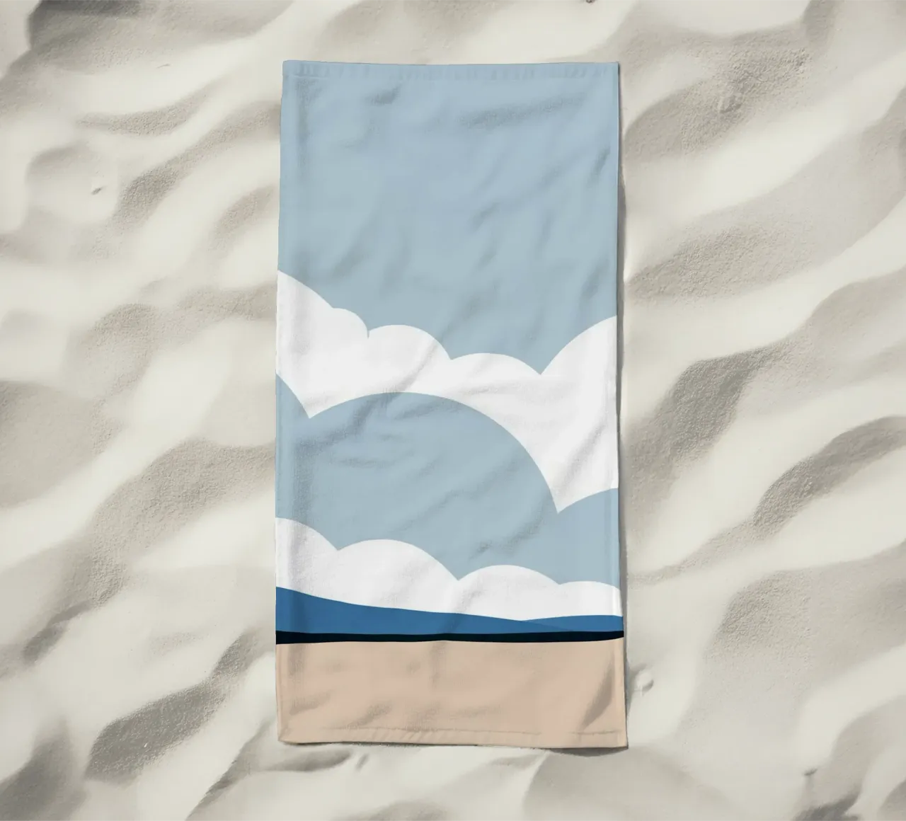 Semplice linea orizzontale che divide la composizione telo mare da LIFESTYLE OBJECTS
