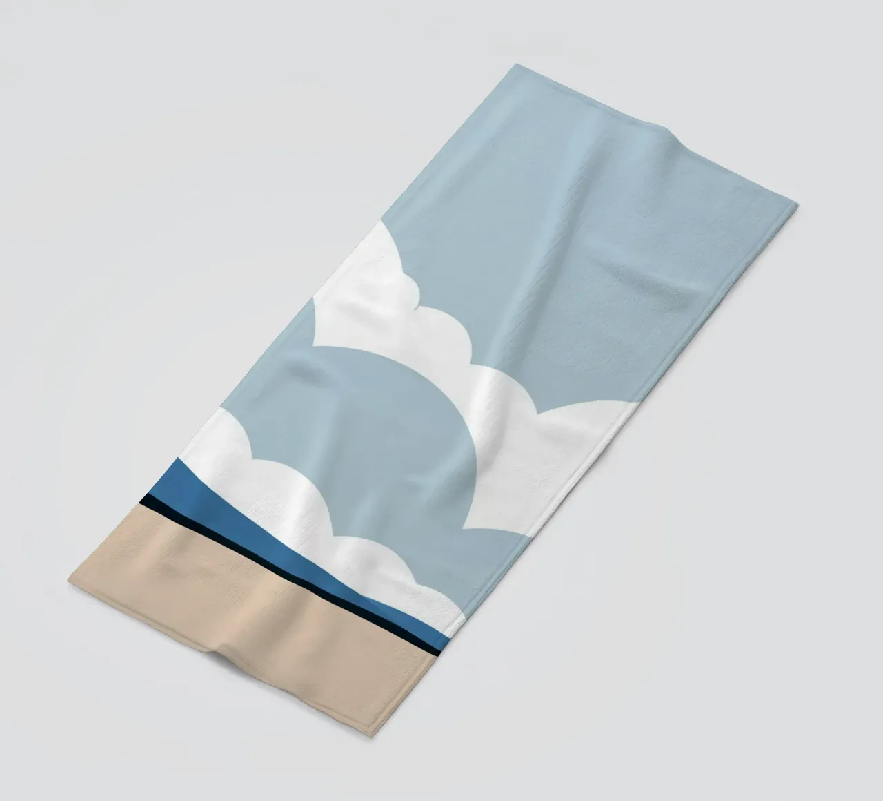 Semplice linea orizzontale che divide la composizione telo mare da LIFESTYLE OBJECTS