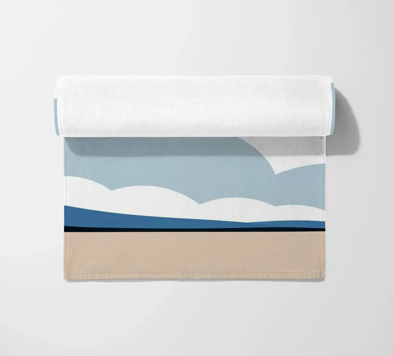 Semplice linea orizzontale che divide la composizione telo mare da LIFESTYLE OBJECTS