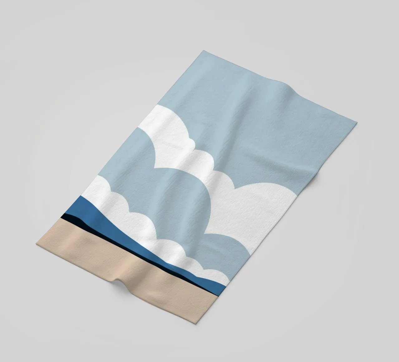 Semplice linea orizzontale che divide la composizione telo mare da LIFESTYLE OBJECTS