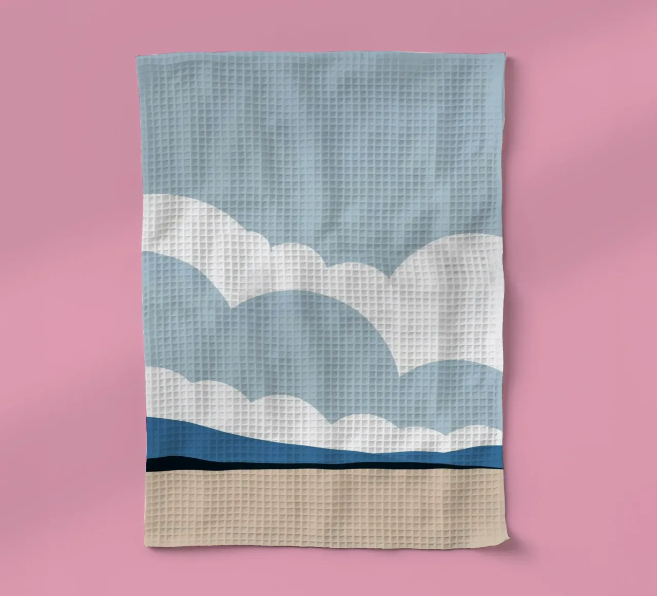 Ligne horizontale simple divisant la composition torchon de LIFESTYLE OBJECTS