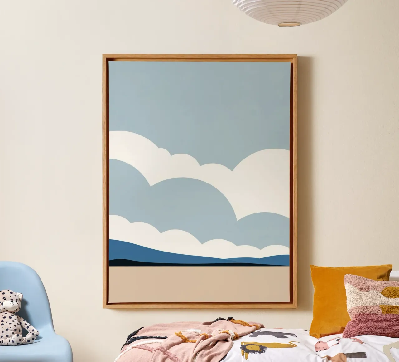 Semplice linea orizzontale che divide la composizione tela da LIFESTYLE OBJECTS