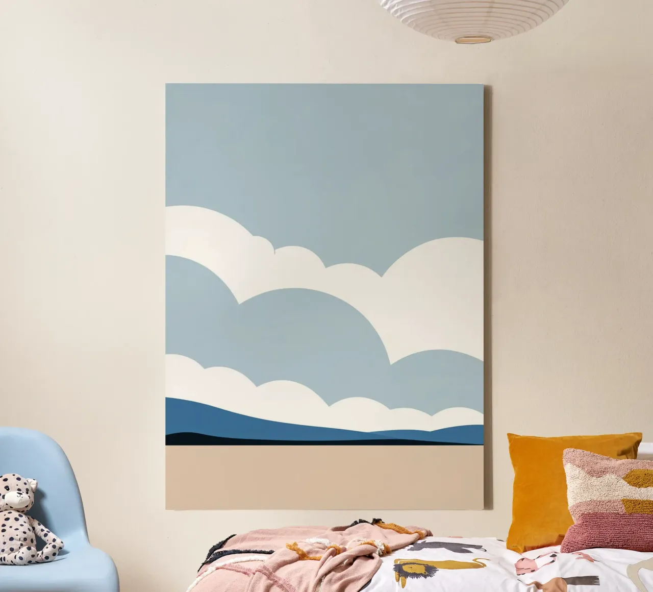 Semplice linea orizzontale che divide la composizione tela da LIFESTYLE OBJECTS