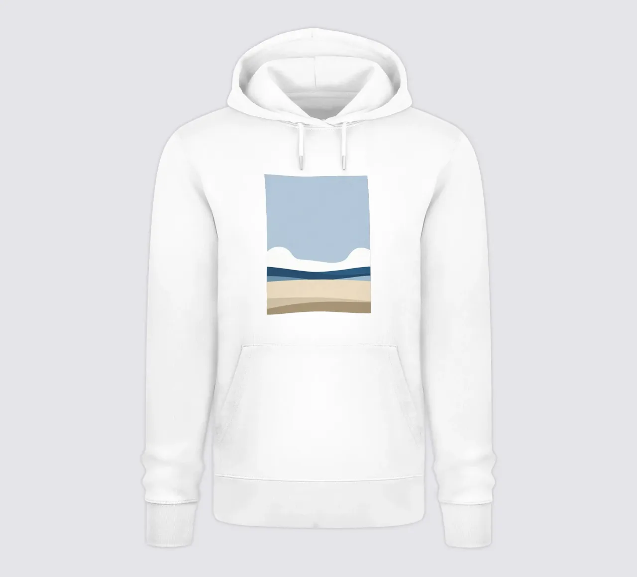Composición dividida por una simple línea horizontal sudadera con capucha de LIFESTYLE OBJECTS