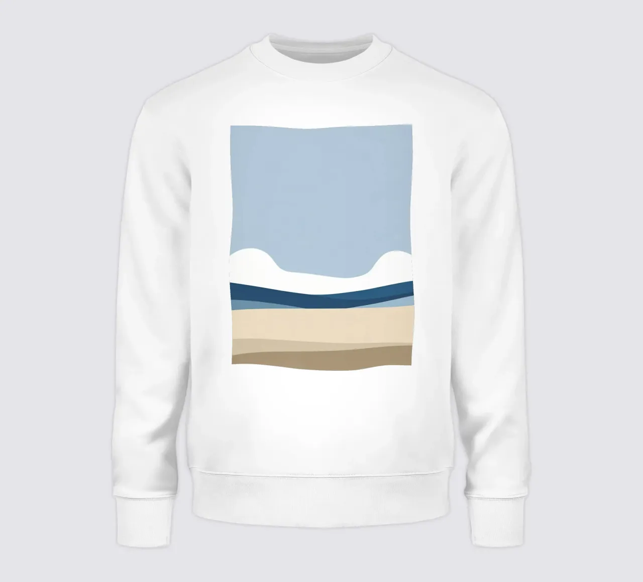 Composición dividida por una simple línea horizontal sudadera de LIFESTYLE OBJECTS