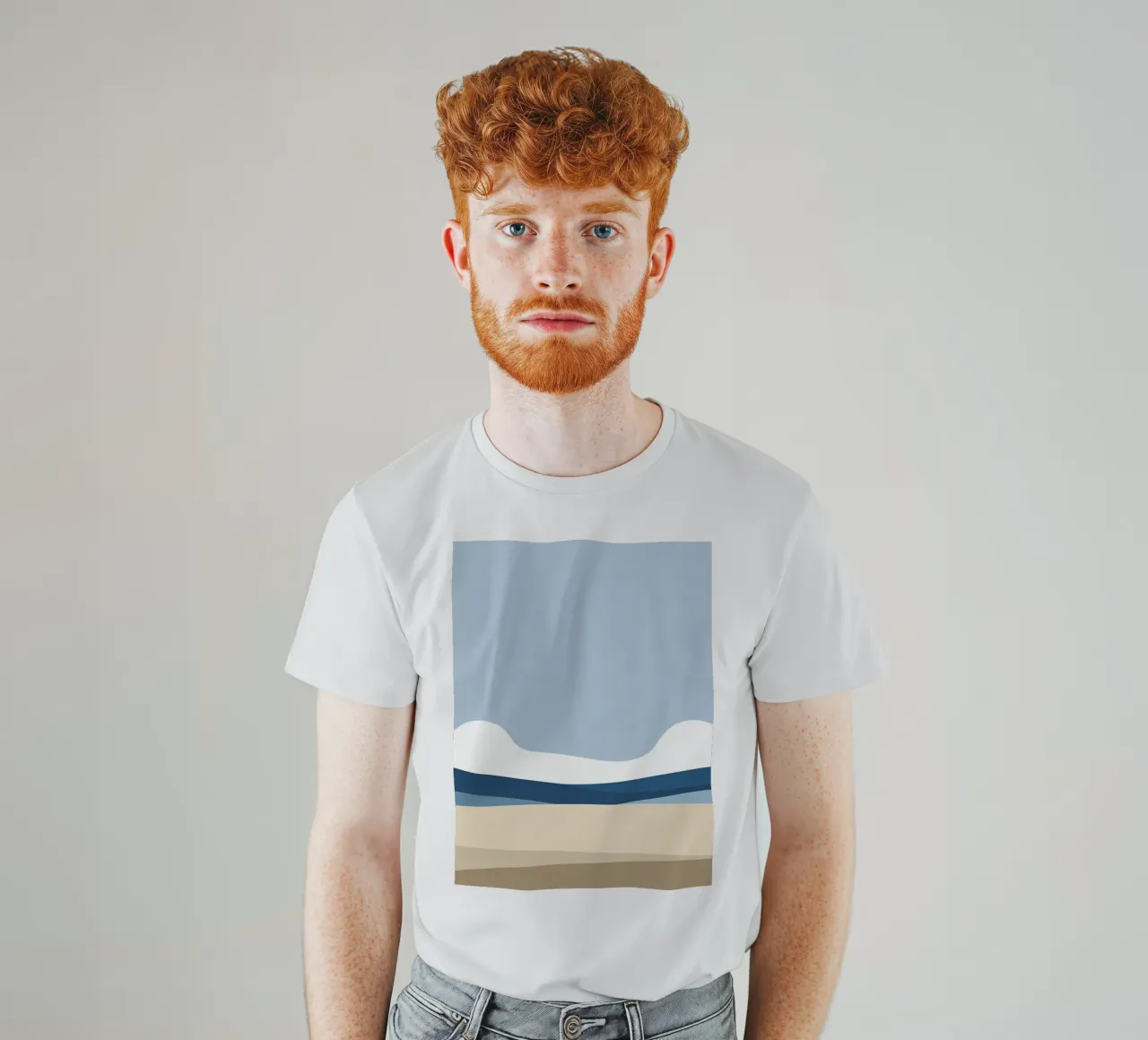 Semplice linea orizzontale che divide la composizione t-shirt da LIFESTYLE OBJECTS