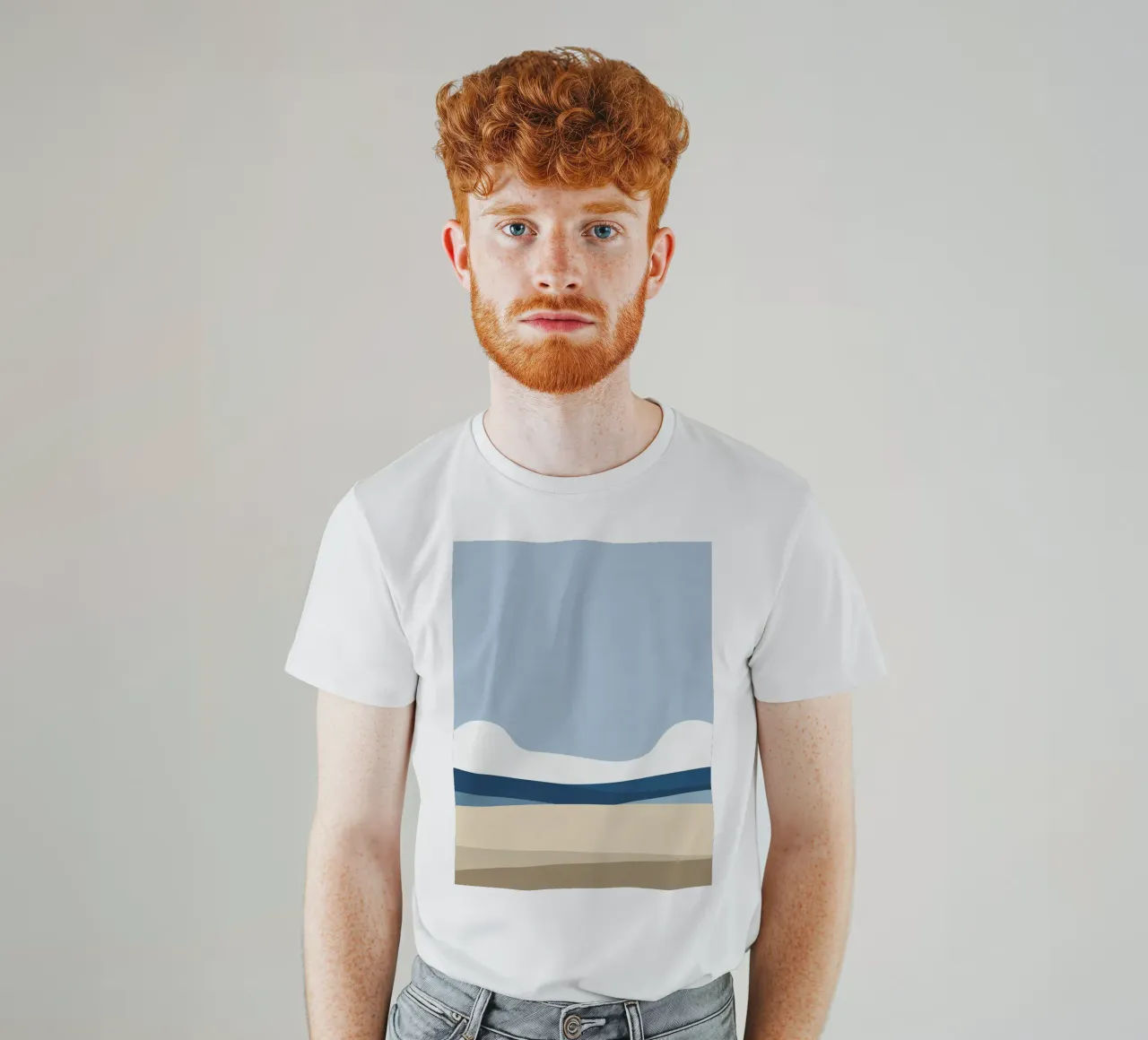 Semplice linea orizzontale che divide la composizione t-shirt da LIFESTYLE OBJECTS