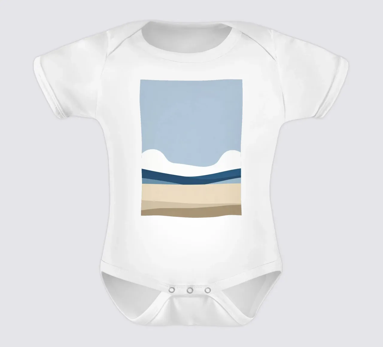 Semplice linea orizzontale che divide la composizione body neonato maniche corte da LIFESTYLE OBJECTS