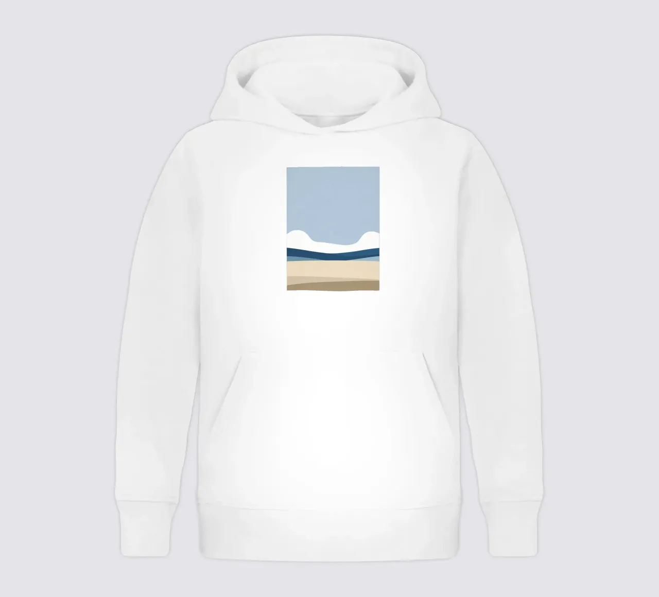 Semplice linea orizzontale che divide la composizione felpa bambino con cappuccio da LIFESTYLE OBJECTS