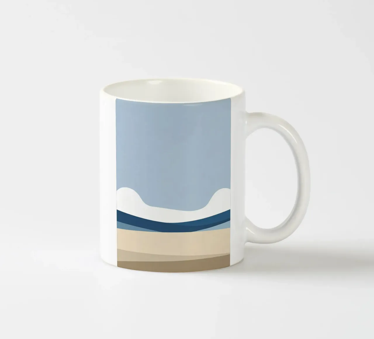 Semplice linea orizzontale che divide la composizione tazza in ceramica da LIFESTYLE OBJECTS