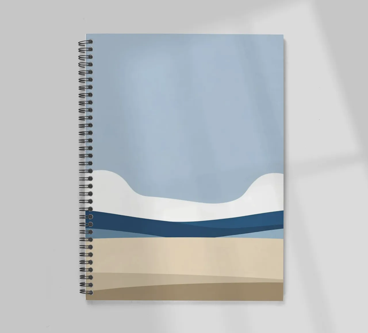 Simple horizontal line dividing composition spiral notebook by LIFESTYLE OBJECTS