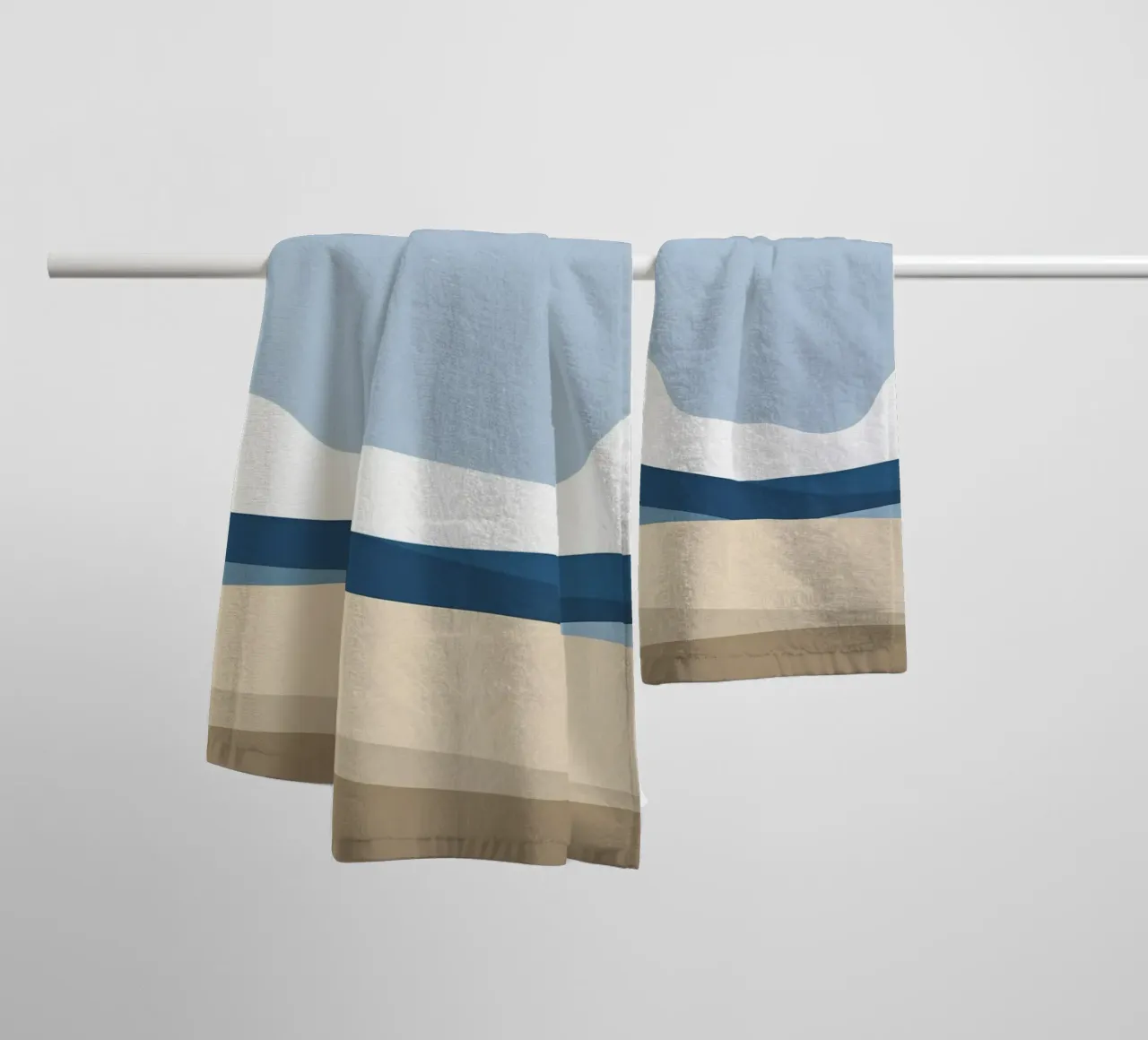 Simple horizontal line dividing composition towel by LIFESTYLE OBJECTS