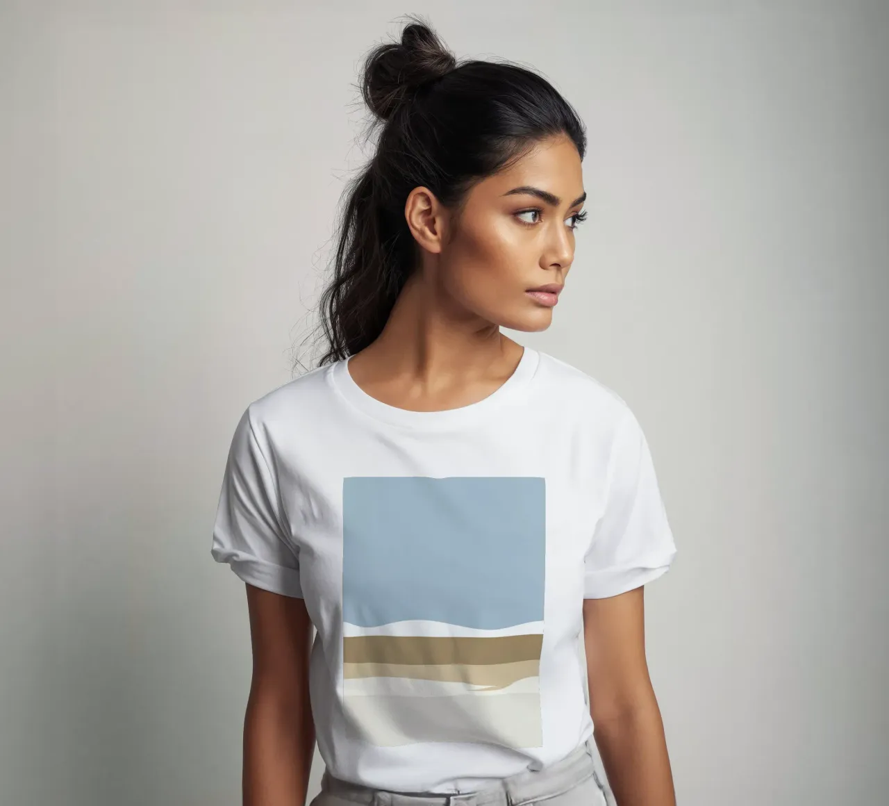 Semplice linea orizzontale che divide la composizione t-shirt da LIFESTYLE OBJECTS
