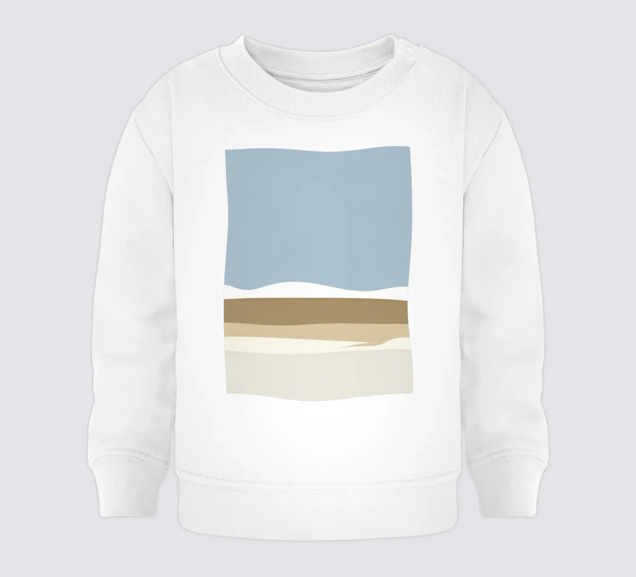 Composición dividida por una simple línea horizontal sudadera de bebé de LIFESTYLE OBJECTS