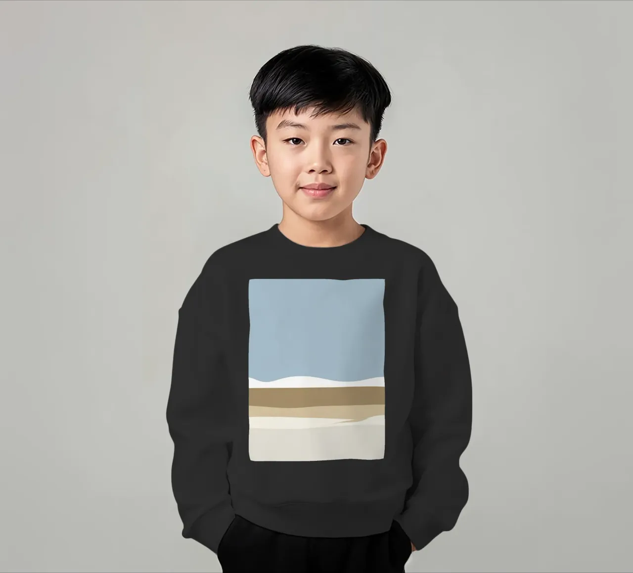 Semplice linea orizzontale che divide la composizione felpa bambino da LIFESTYLE OBJECTS