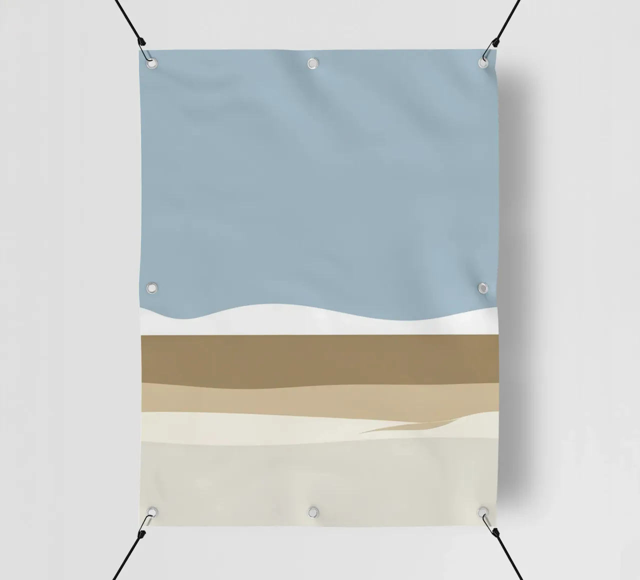 Semplice linea orizzontale che divide la composizione telo in pvc da LIFESTYLE OBJECTS