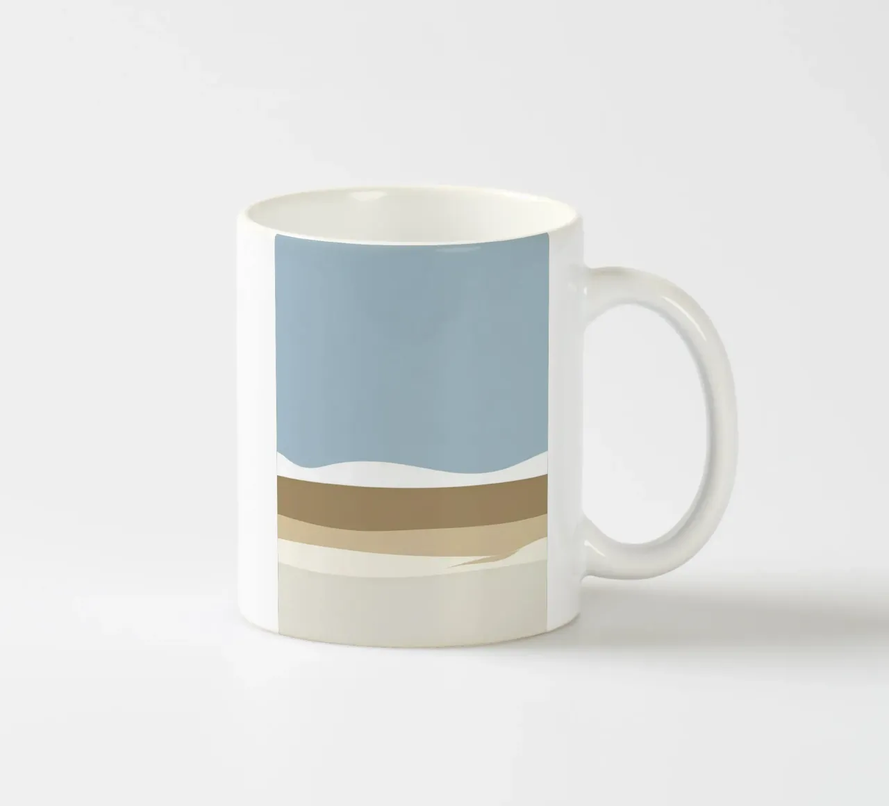 Semplice linea orizzontale che divide la composizione tazza in ceramica da LIFESTYLE OBJECTS