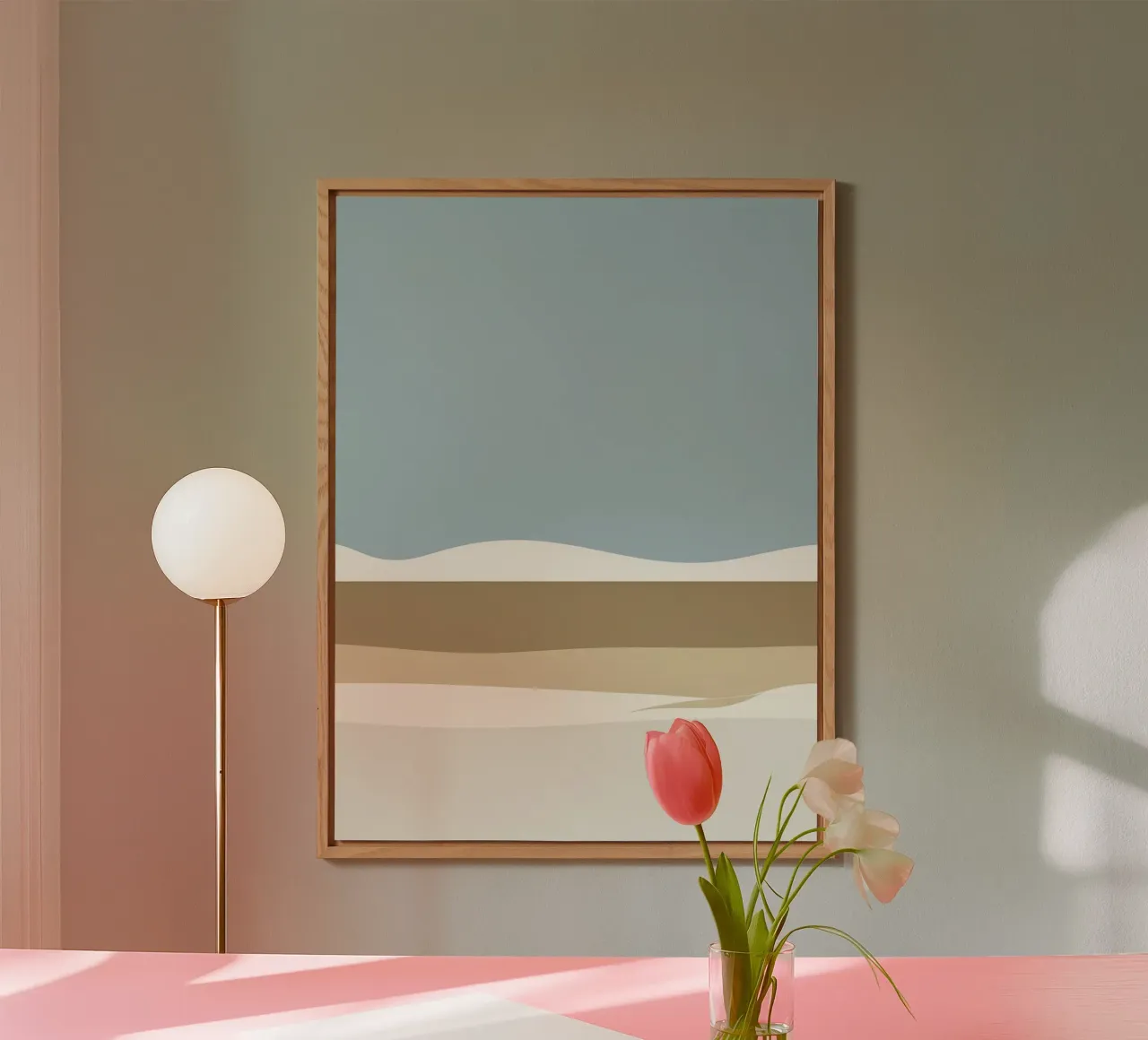 Semplice linea orizzontale che divide la composizione alluminio dibond da LIFESTYLE OBJECTS