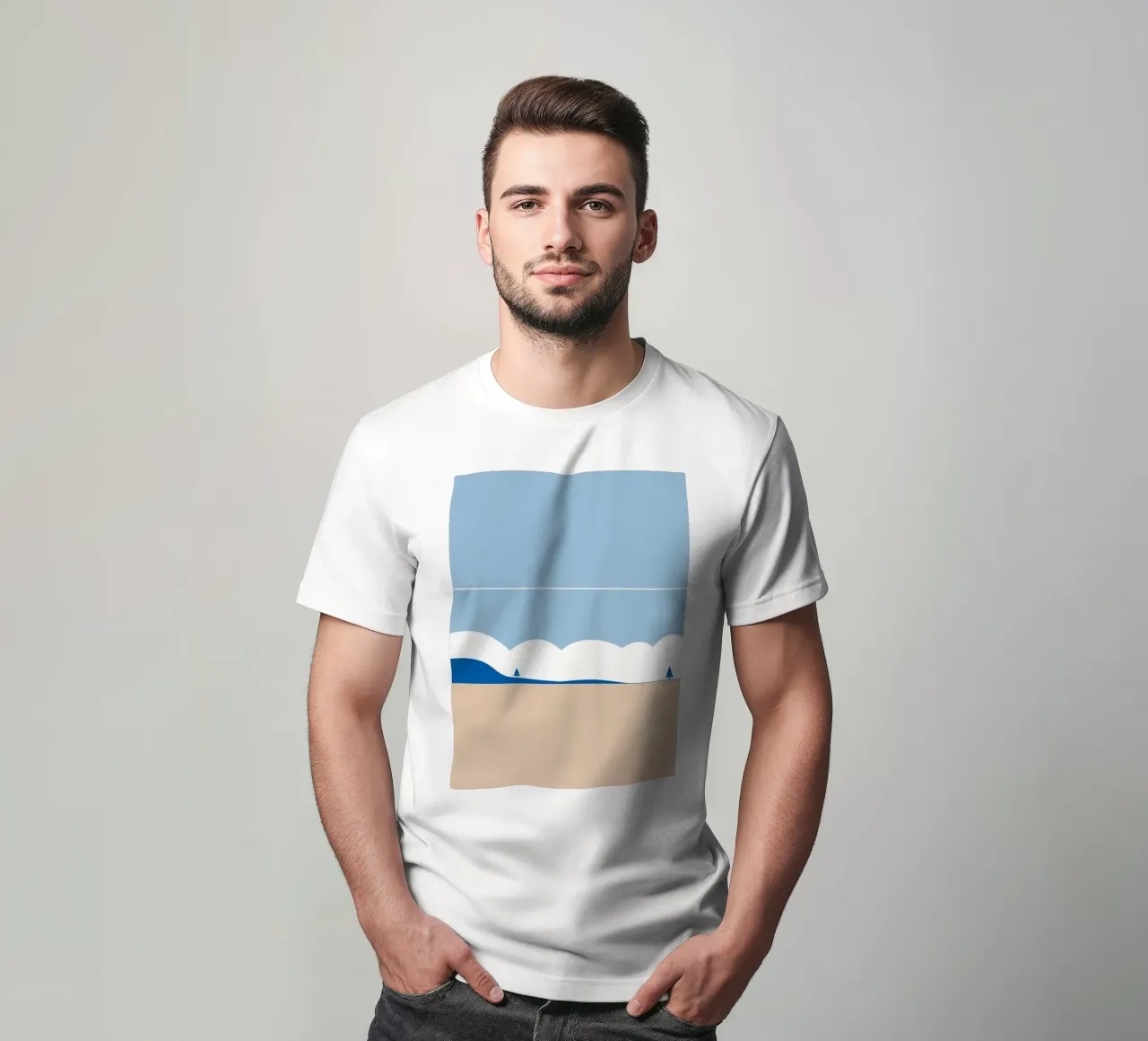 Semplice linea orizzontale che divide la composizione t-shirt da LIFESTYLE OBJECTS