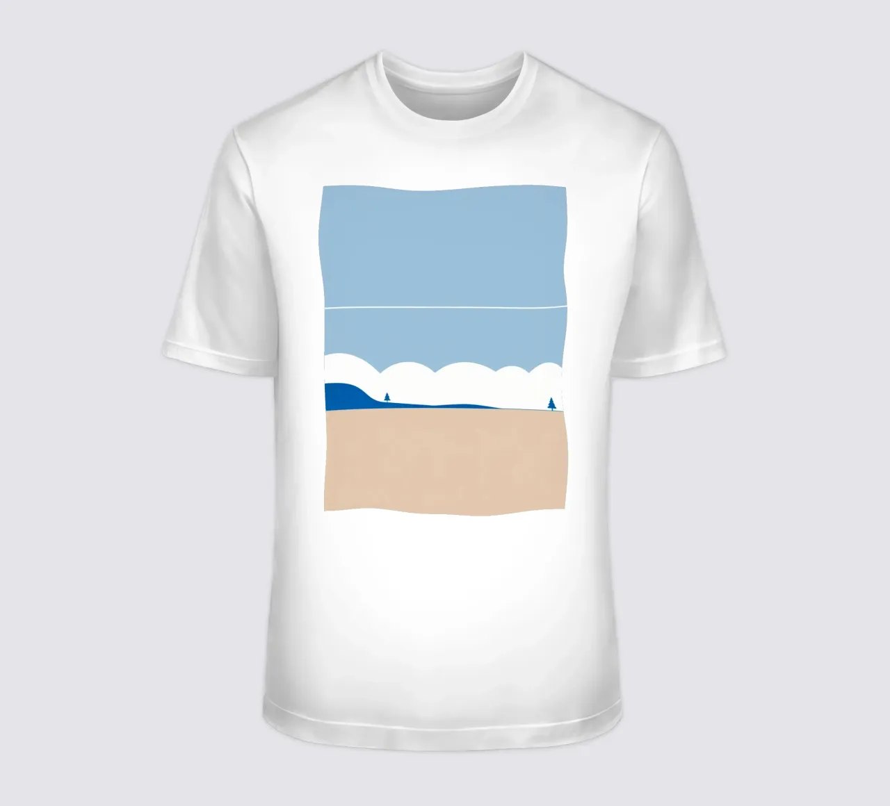 Semplice linea orizzontale che divide la composizione t-shirt da LIFESTYLE OBJECTS