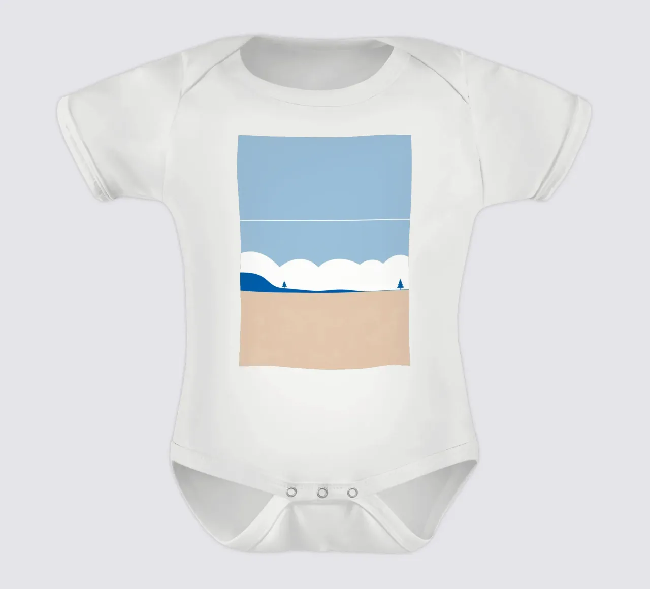 Semplice linea orizzontale che divide la composizione body neonato maniche corte da LIFESTYLE OBJECTS