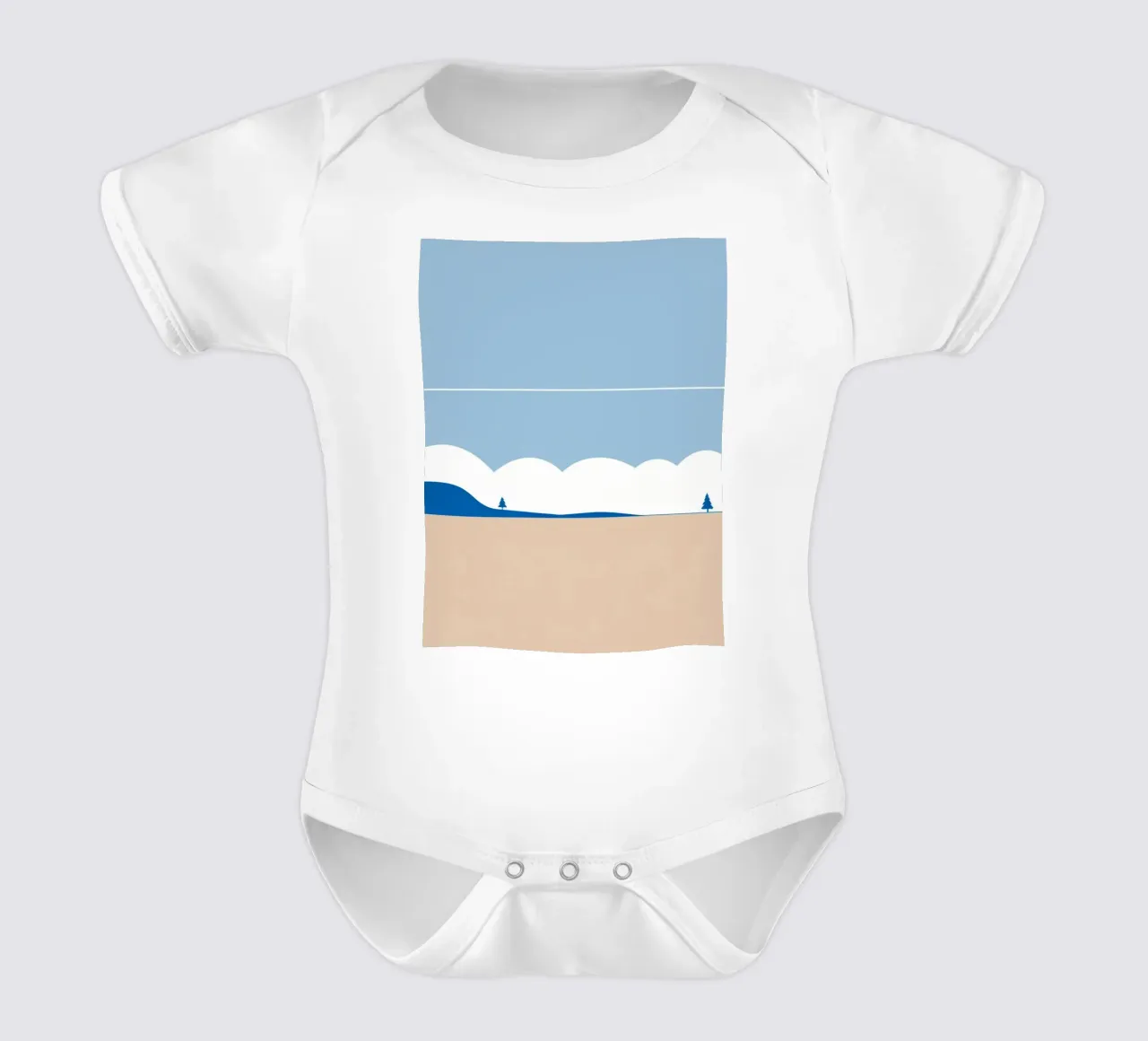 Semplice linea orizzontale che divide la composizione body neonato maniche corte da LIFESTYLE OBJECTS