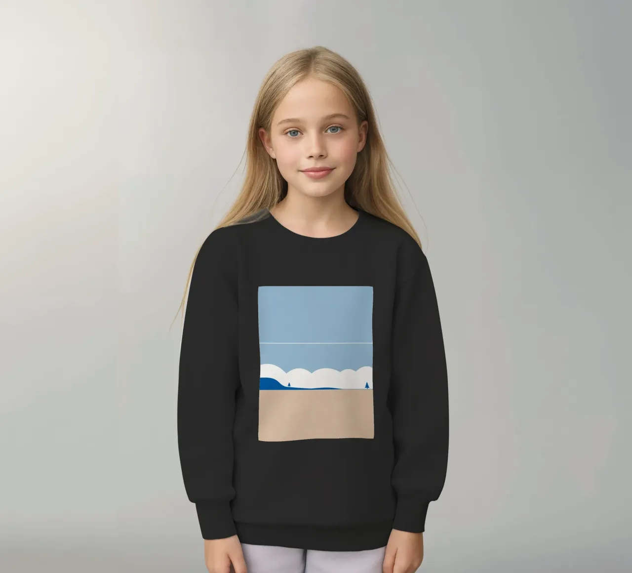 Semplice linea orizzontale che divide la composizione felpa bambino da LIFESTYLE OBJECTS