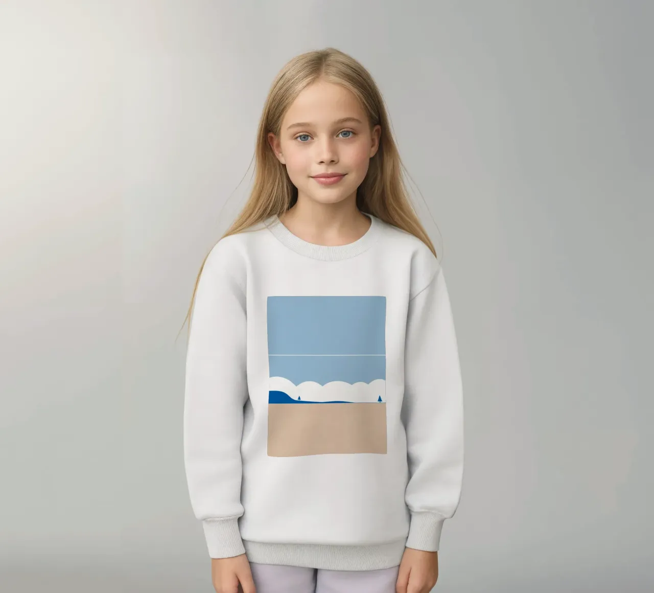Semplice linea orizzontale che divide la composizione felpa bambino da LIFESTYLE OBJECTS