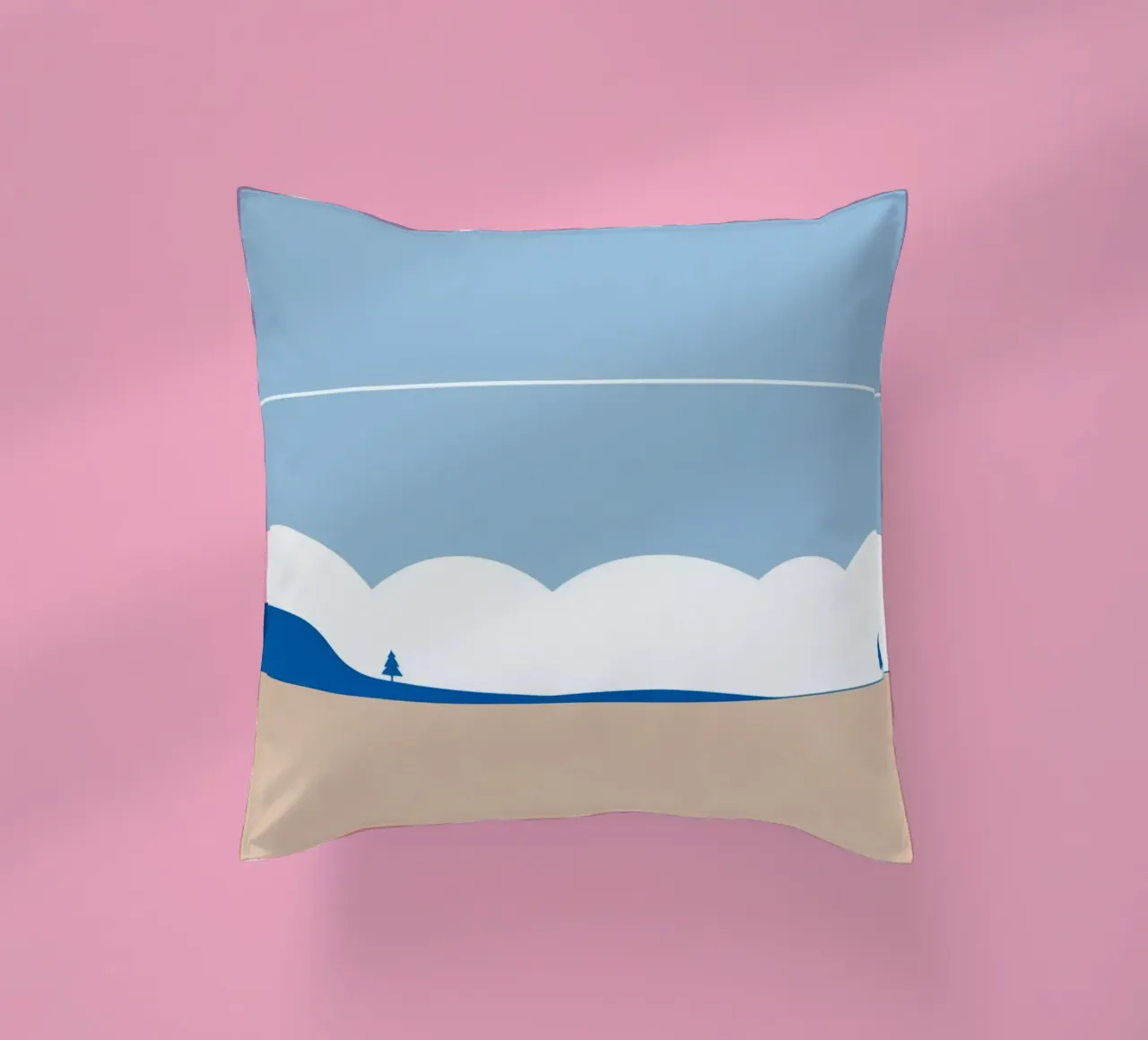 Semplice linea orizzontale che divide la composizione cuscino da LIFESTYLE OBJECTS