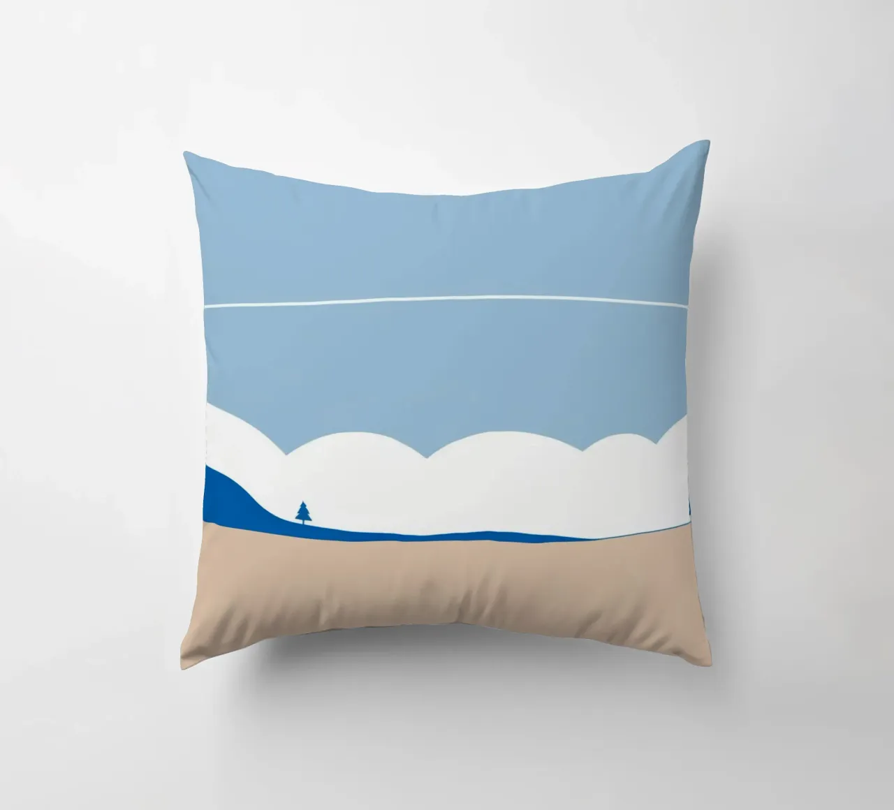 Semplice linea orizzontale che divide la composizione cuscino da LIFESTYLE OBJECTS