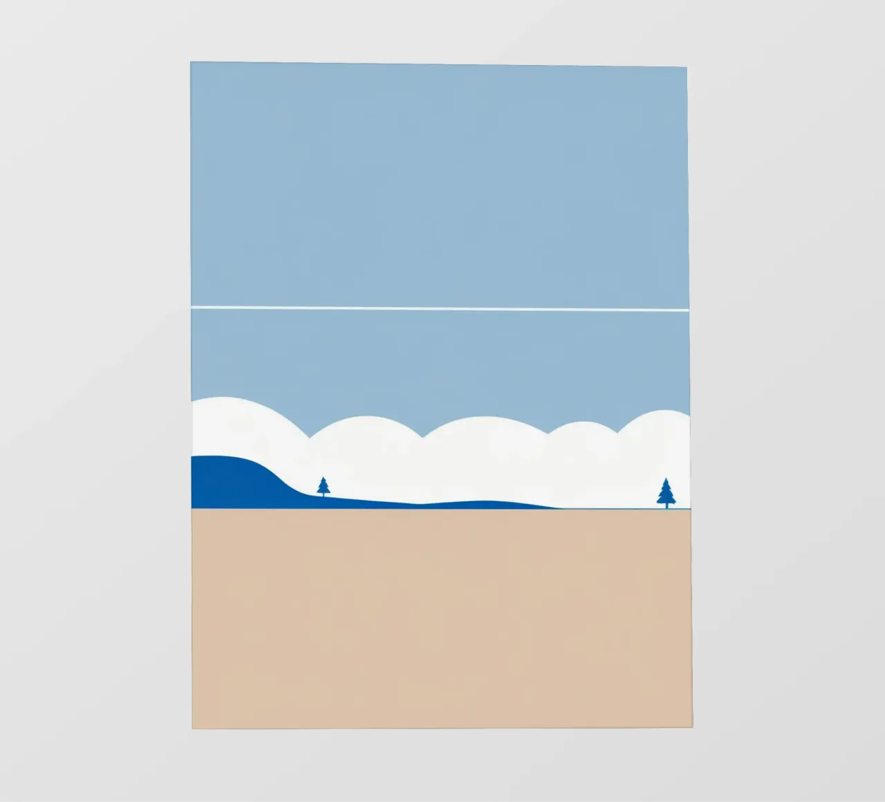 Semplice linea orizzontale che divide la composizione telo in pvc da LIFESTYLE OBJECTS