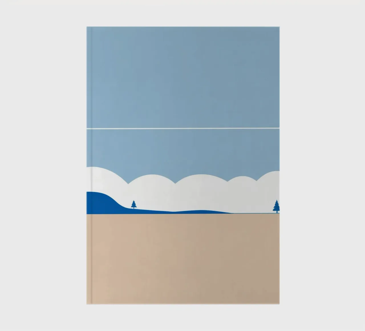 Simple horizontal line dividing composition notebook by LIFESTYLE OBJECTS