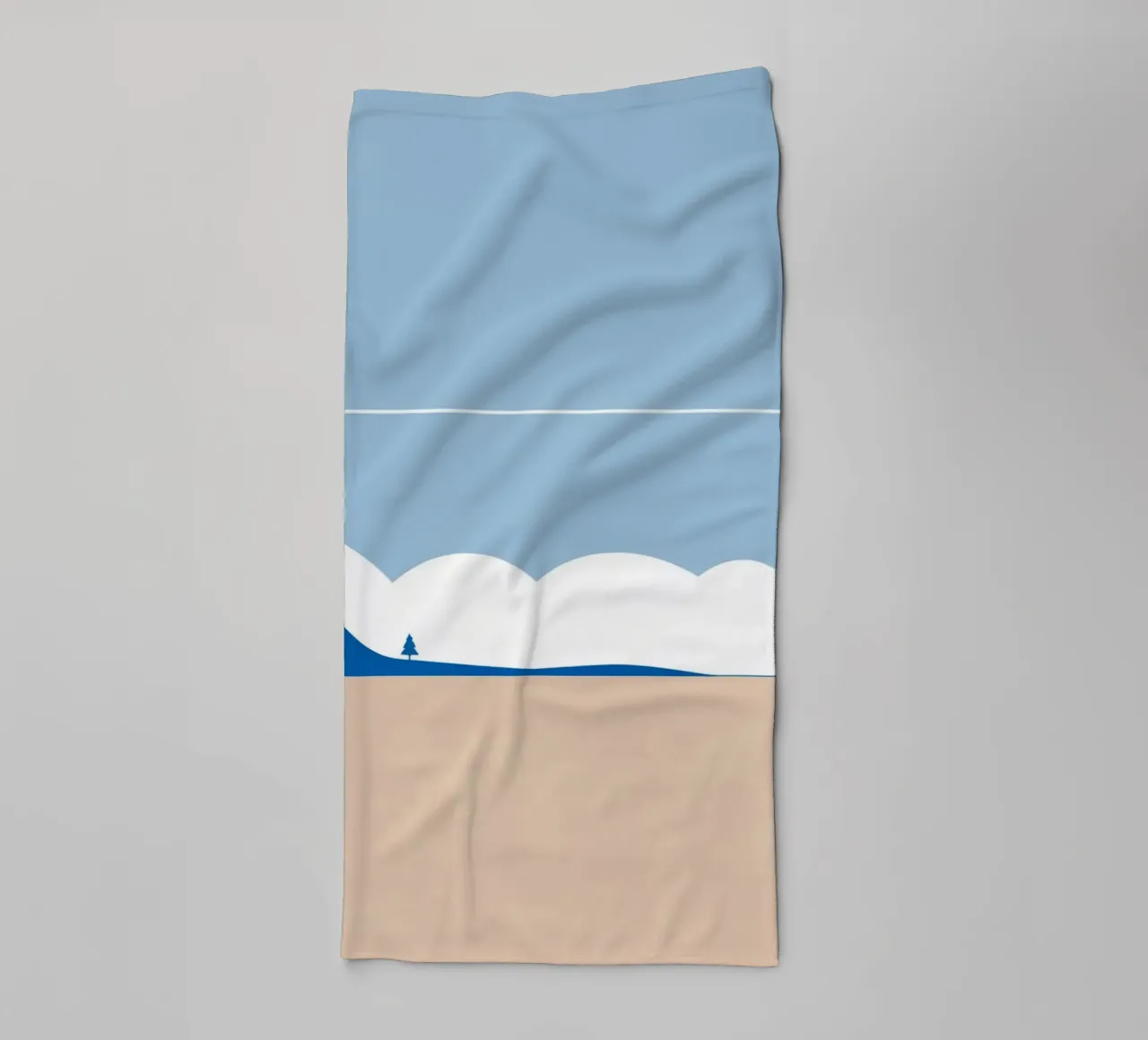 Semplice linea orizzontale che divide la composizione asciugamano da bagno da LIFESTYLE OBJECTS