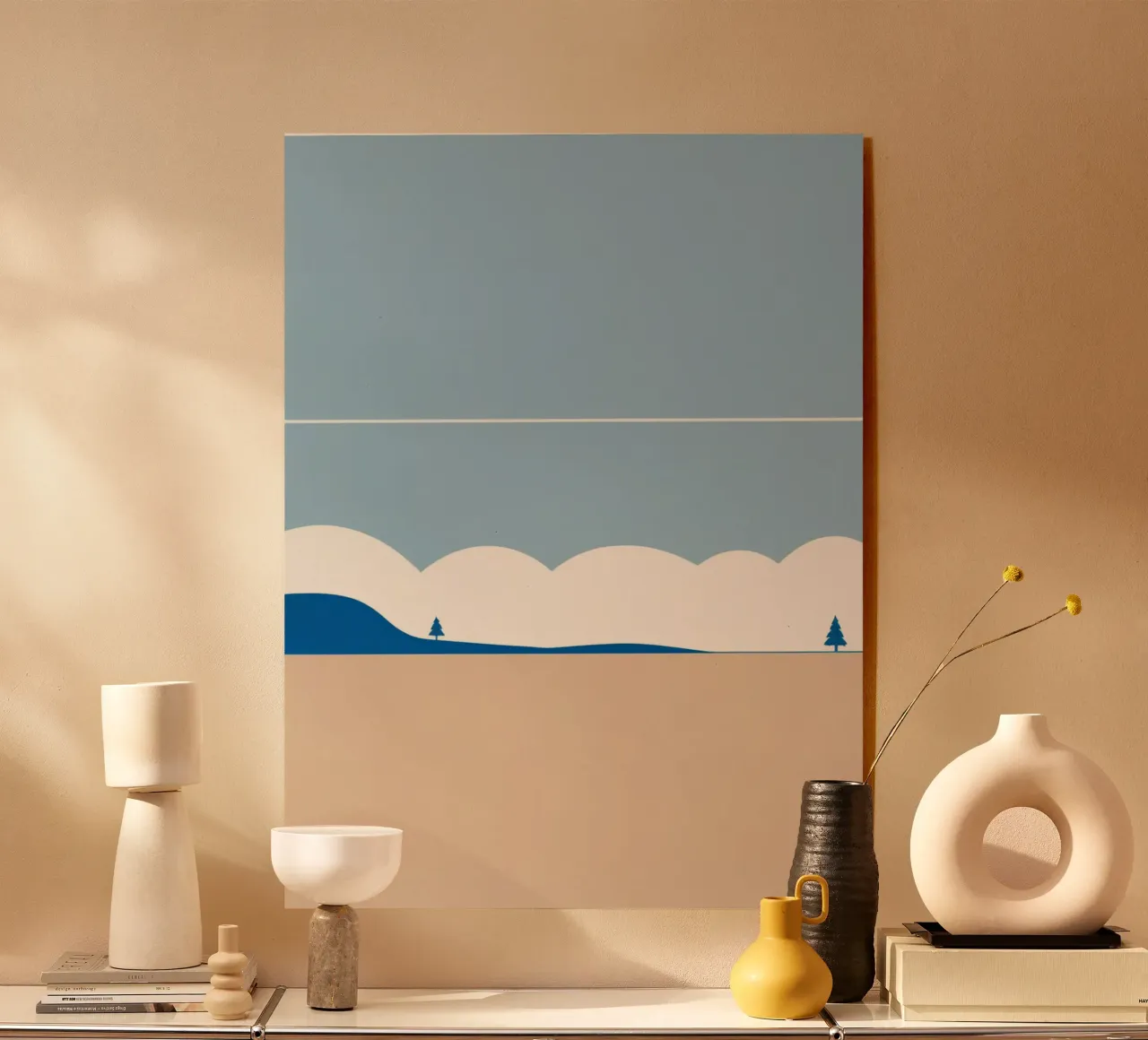 Semplice linea orizzontale che divide la composizione plexiglass da LIFESTYLE OBJECTS