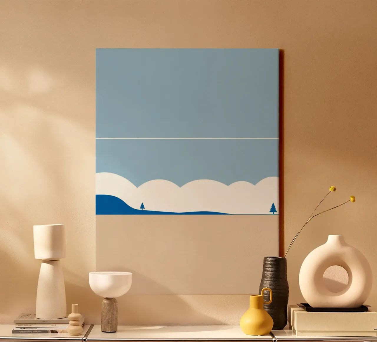 Simple horizontal line dividing composition canvas by LIFESTYLE OBJECTS