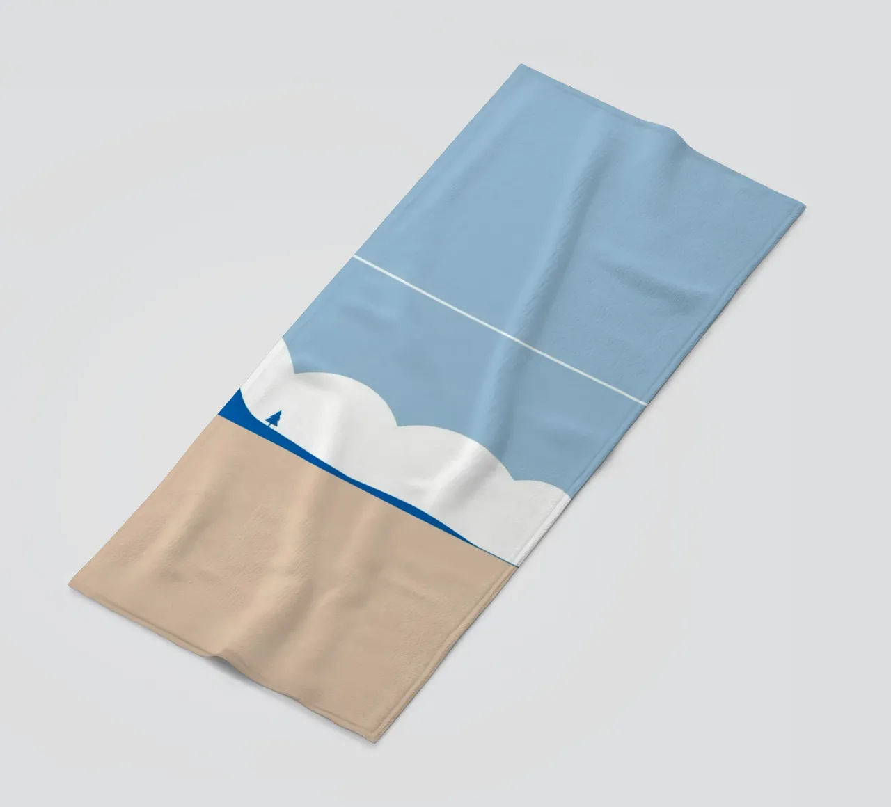 Semplice linea orizzontale che divide la composizione telo mare da LIFESTYLE OBJECTS